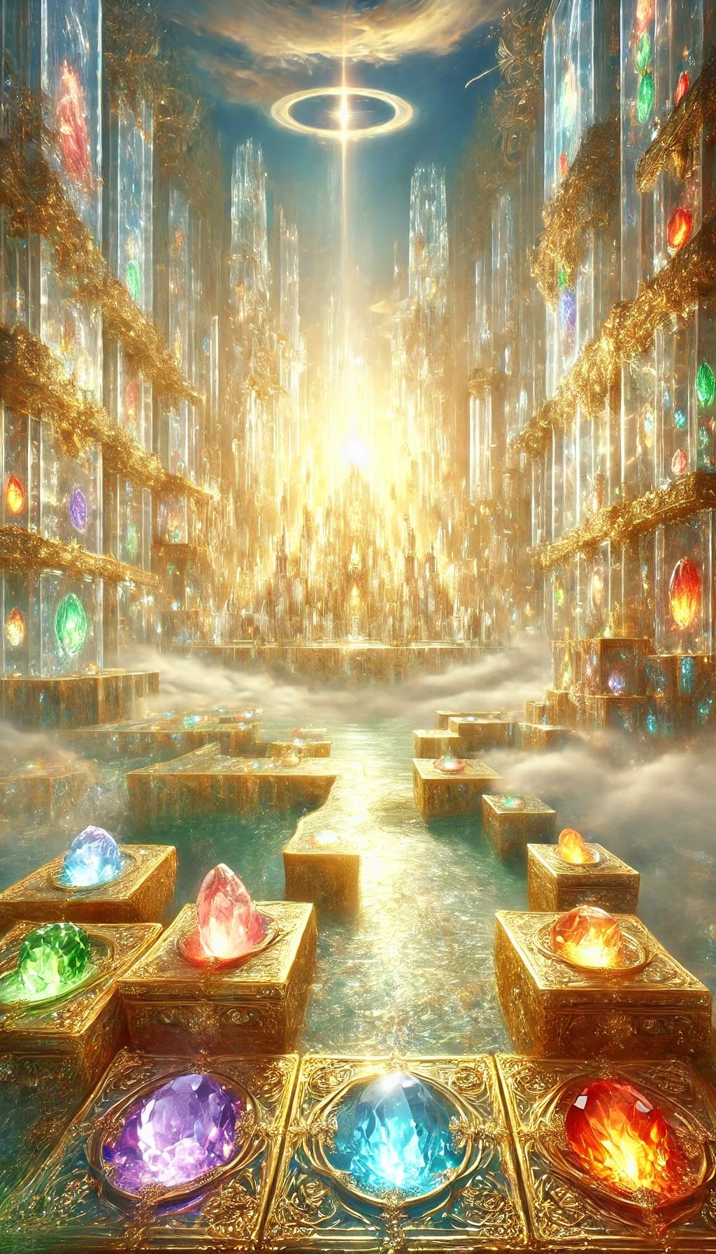 Home کتابخانهای نورانی در شهر نوری رامونکا با کتابهای درخشان کریستالی که انرژی حکمت و آگاهی کیهانی را بازتاب میدهند